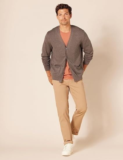 Brown Button-Up Cardigan Sweater image 2